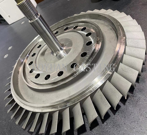Diameter 350mm turbojet engine parts supealloy turbine wheel casting